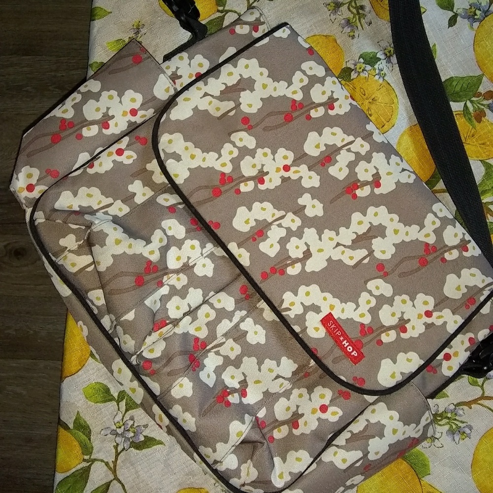 Skip Hop flower blossom shoulder diaper bag